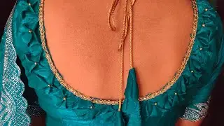Blouse back neck design//cutting and stitching#trending #diy #viral 