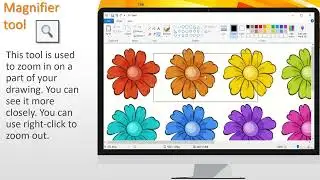 DRAWING IN PAINT | Text, Select, Magnifier and Color Picker tool | Grade 2 | Part 2