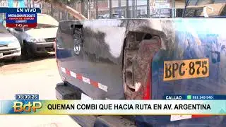 Combi queda reducida a cenizas tras atentado en el Callao