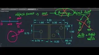 Полная концепция использования объектной привязки F3 в AutoCAD