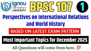BPSC 107 Important Questions December 2025 in English | IGNOU BPSC 107 Question Paper 2025