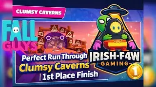 Perfect Run Through Clumsy Caverns | 1st Place Finish | Fall Guys Gameplay #fallguys #fallguysranked