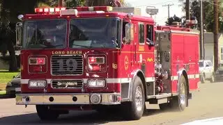Long Beach Fire Dept. Engine 19 Responding