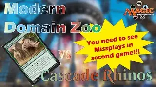 Is Cascade Rhinos Still a Thing?! Domain Zoo &ndash; Modern MTGO League Match #3 |