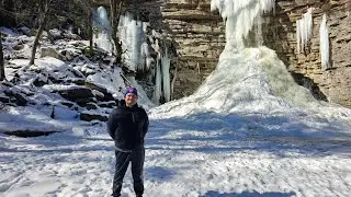 New York's Awosting Falls in the Winter