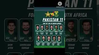 Pakistan vs south Africa t 20 matches series || Pakistan best playing 11 In 1st T20 matche