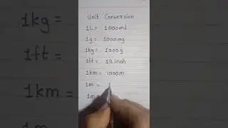 Basic unit conversion #shorts #maths #viral