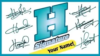 H Signature style easy । How to creat my name signature। Request Best Signature