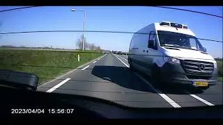 VRT 76 S speeding van, dangerous and illegal overtake