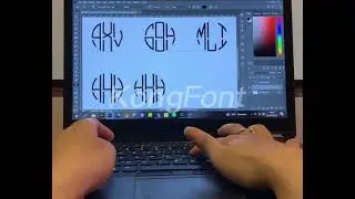 How To Use Ligature Monogram Circle Font In Photoshop