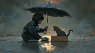 A Moment of Kindness in the Rain | Emotional Cinematic Art Ambience With Piano