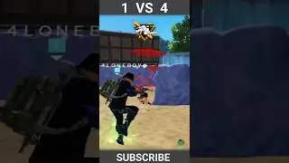 AIMBOT ?? 1 vs 4 is too Easy !! #1vs1 #1vs4 #freefire #live #gameplay #freefireindia #op #godorwhat