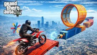 GTA V Bike Parkour Race in the Sky