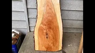 Woodmaster Planer 725 video. Cherry slabs