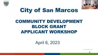 City of San Marcos | Community Development Block Grant Applicant Workshop