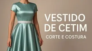 ✨ Vestido de Cetim Elegante – Corte e Costura Passo a Passo