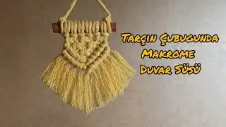 Tar&ccedil;ın &Ccedil;ubuğunda Makrome Duvar S&uuml;s&uuml; / Makrome Magnet / Makrome Hediye #makrome #macrame #macrome
