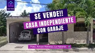 #7656  💵⬇️VENTA: 🤩Casa independiente, con 🤯TODO ADENTRO + AUTO🚗🤯 en el Reparto Poey.