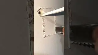 Old Work Electrical Box Install #electrical #homeimprovement #wiring #construction #tools #shorts
