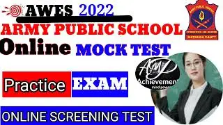 Army public school 2022, Exam practice/ Mock test/#AWES 2022#APS#Admit card#Result#jobs#preparation