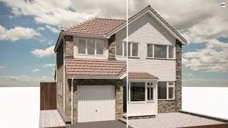 Chepstow - Feasibility option 1 - First floor side extension, single-storey rear & forward extension