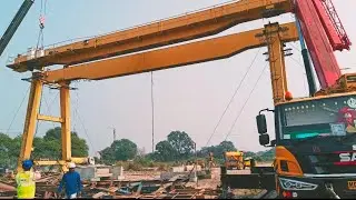 👑#AN#VIDEO👌#NCC#company#crane#dismantle#video#gantry#crane#Alpha#video#100#TON#Aamir#King#block#BOOS