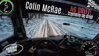 Sceneria jak z GRY - Jazda autobusem w trudnych warunkach