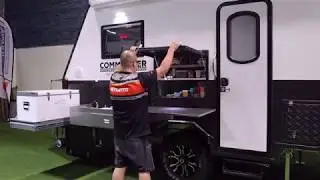 Camper Trailer Setup Platinum Commander Hybrid kitchen setup