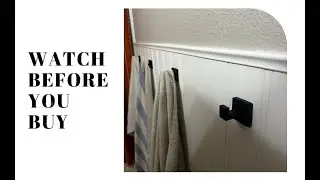 Matte Black Towel Hooks Installation | Wall Mounted Bathroom Hooks