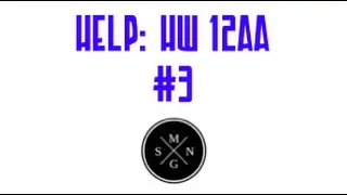 Help on #3 on HW 12aa