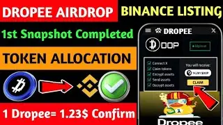 ♻️Dropee Airdrop TGE & Listing Updates| Dropee Airdrop Listing On Binance | Dropee Price Prediction