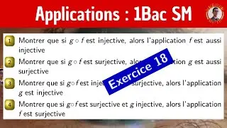 Composition des applications — Injectivité , Surjectivité — Les applications — 1 BAC SM