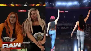 WWE 2K25 RAW - THE BELLA TWINS RETURN TO CONFRONT BECKY LYNCH & CHARLOTTE FLAIR