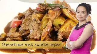 Ossenhaas met zwarte-pepersaus