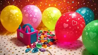 Colorful Balloon Blow & Pop Party 🎈 | Satisfying ASMR Balloon Pop Compilation