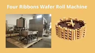 Automatic 4 Ribbons Wafer Stick Roll Food Machine Testing at factory 🏭