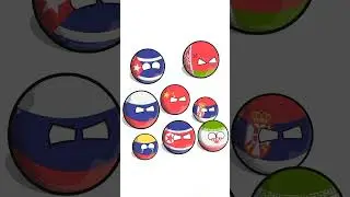 Countries that supports North Korea VS Countries that supports South Korea #shorts #countryballs