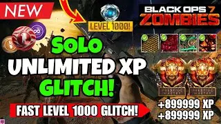 *NEW* BROKEN BO7 SOLO UNLIMITED XP GLITCH! FAST AFK LEVEL 1000 + WEAPON XP | BO7 ZOMBIES GLITCH
