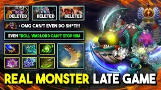 REAL MONSTER LATE GAME Slark Max Slotted Item Build Even Troll Warlord Can't Stand 1V1 7.35b DotA 2