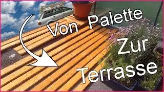 Boden für Terrasse aus ein paar Paletten