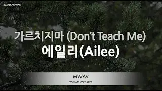 [짱가라오케/노래방] 에일리(Ailee)-가르치지마 (Don&rsquo;t Teach Me) [ZZang KARAOKE]