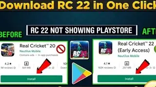 How to Download Real cricket&trade;22 for Android&ios |Rc22 not show in playstore #realcricket22 #rc22