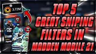 TOP 5 GREAT SNIPING FILTERS RIGHT NOW IN MADDEN MOBILE 21
