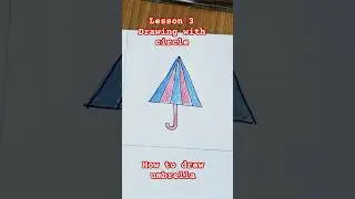 Lesson 2 | Easy Drawing with Triangle ✏️ | How to Draw an Umbrella ☔ | Kids Drawing Tutorial