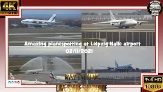 (4K) Amazing planespotting at Leipzig Halle airport on the 02/11/2021