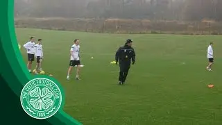 Celtic FC - Ronny Deila gets involved in training
