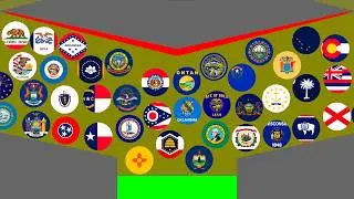 All 50 USA States Marble Race in Algodoo