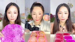 ASMR Colorful Ice Mukbang Eating Show | Satisfying Crunch & Relaxing Sounds | #134