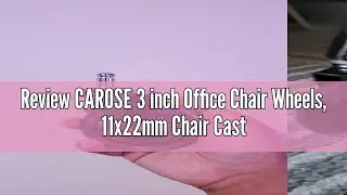 Review CAROSE 3 inch Office Chair Wheels, 11x22mm Chair Caster Wheels, Set of 5 Heavy Duty Office Ch