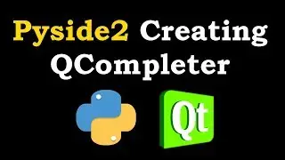 Python Create QCompleter GUI With Pyside2